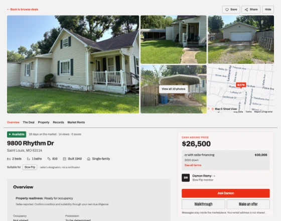 A real deal page in the member marketplace showing photos, price and details